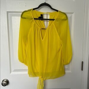 BCX Elegant Yellow Women's Blouse